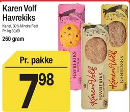ABC Lavpris Karen Volf Havrekiks tilbud