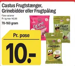 ABC Lavpris Castus Frugtstænger / Grinebider / Frugtpålæg tilbud