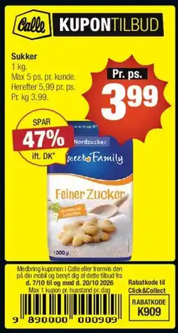 Calle Sukker / Feiner Zucker tilbud
