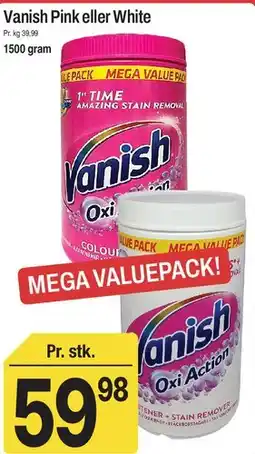 ABC Lavpris Vanish Pink eller White tilbud