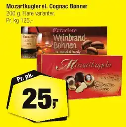 Calle Mozartkugler el. Cognac Bønner tilbud