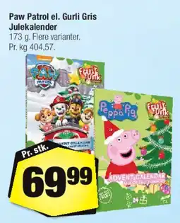Calle Paw Patrol / Gurli Gris Julekalender tilbud