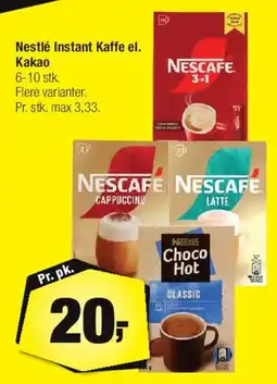 Calle Nescafé instant kaffe / kakao tilbud