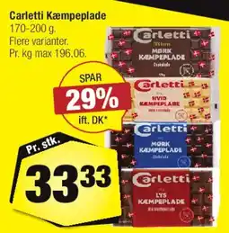 Calle Carletti Kæmpeplade tilbud