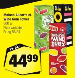 Calle Malaco Allsorts / Wine Gum Tower tilbud