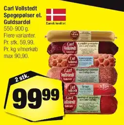 Calle Carl Vollstedt Spegepølser / Guldsardel tilbud