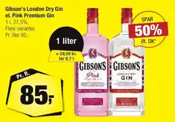 Calle Gibson's London Dry & Pink Premium Gin tilbud