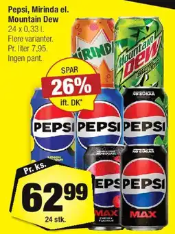 Calle Pepsi, Mirinda el. Mountain Dew tilbud