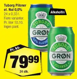 Calle Tuborg Pilsner / Nul 0,0% tilbud