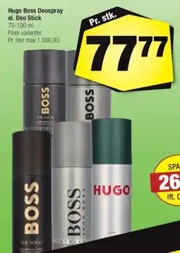 Calle Hugo Boss Deospray el. Deo Stick tilbud