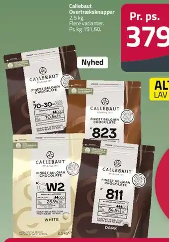 Callebaut Overtræksknapper