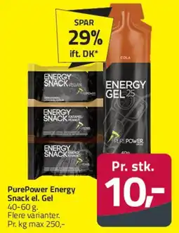 Fleggaard PurePower Energy Snack el. Gel tilbud