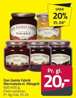 Fleggaard Den Gamle Fabrik Marmelade / Ribsgele tilbud