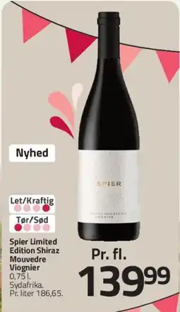 Fleggaard Spier Limited Edition Shiraz Mourvèdre Viognier tilbud