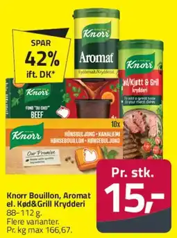 Fleggaard Knorr Bouillon / Aromat / Rød & Grill Krydderi tilbud