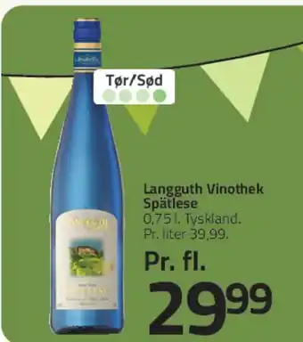 Fleggaard Langguth Vinothek Spätlese tilbud