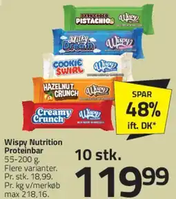 Fleggaard Wispy Nutrition Proteinbar (10 stk.) tilbud