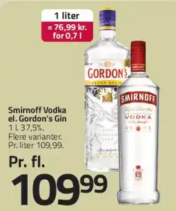 Fleggaard Smirnoff Vodka eller Gordon's Gin tilbud