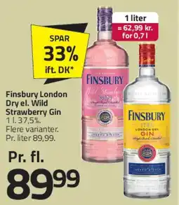 Fleggaard Finsbury London Dry el. Wild Strawberry Gin tilbud