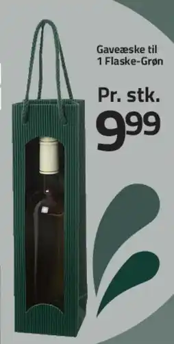 Fleggaard Gaveæske til 1 Flaske - Grøn tilbud