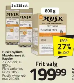 Fleggaard HUSK Psyllium / Mavebalance tilbud