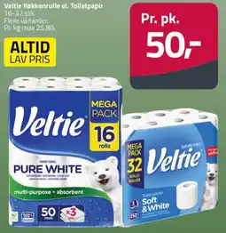 Fleggaard Veltie toiletpapir / køkkenrulle tilbud