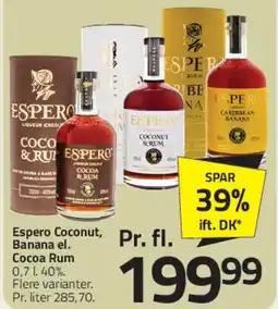 Fleggaard Esperro (Coconut / Banana / Cocoa Rum) tilbud