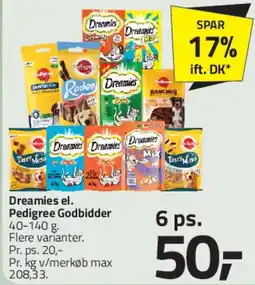 Fleggaard Dreamies / Pedigree Godbidder tilbud