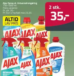 Fleggaard Ajax Spray / Universalrengøring tilbud