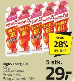 Fleggaard High5 Energi Gel (5 stk.) tilbud