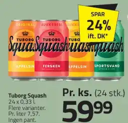 Fleggaard Tuborg Squash (24 x 0.33 L) tilbud