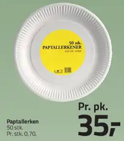 Fleggaard Paptallerken 50 stk. tilbud