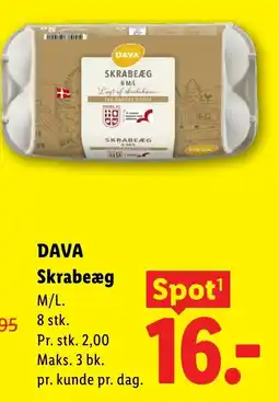 Lidl Dava skrabeæg tilbud