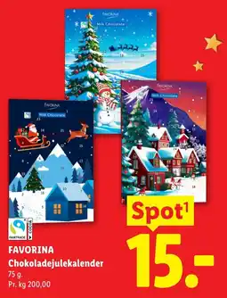 Lidl Favorina Chokoladejulekalender tilbud