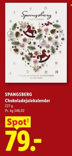 Lidl Spangsberg Chokoladejulekalender tilbud