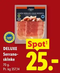 Lidl Deluxe Serrano-skinke tilbud