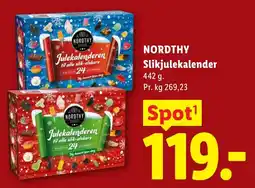 Lidl Nordthy Slikjulekalender tilbud