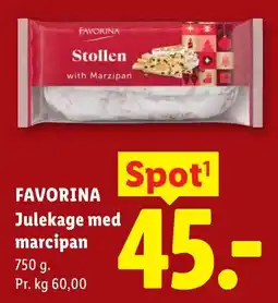 Lidl Favorina Julekage med marcipan tilbud
