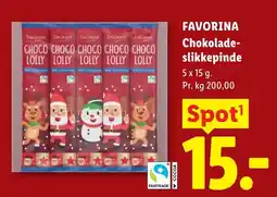 Lidl Favorina Chokoladeslikkepinde tilbud