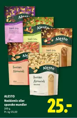 Lidl Alesto Nøddemix eller spanske mandler tilbud