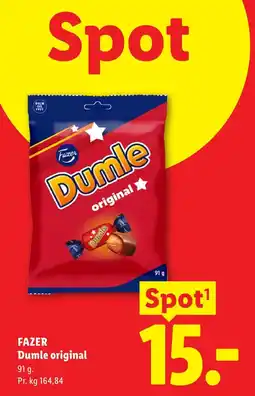 Lidl Fazer Dumle original tilbud
