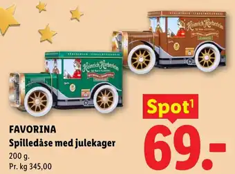 Favorina Spilledåse med julekager