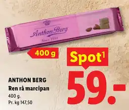Lidl Anthon Berg ren rå marcipan tilbud