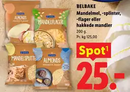 Lidl Belbake mandelmel, -splinter, -flager eller hakkede mandler tilbud