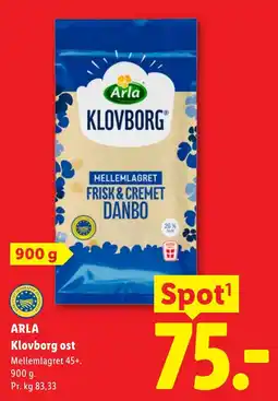 Lidl Arla Klovborg ost tilbud