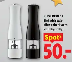 Lidl Silvercrest elektrisk salt- eller peberkværn tilbud