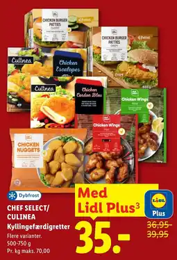 Lidl Chef Select/Culinea Kyllingefærdigretter tilbud