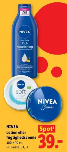 Lidl Nivea lotion eller fugtighedscreme tilbud
