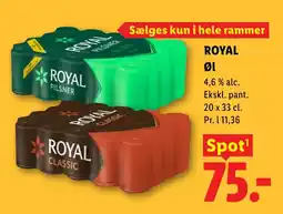 Lidl Royal øl tilbud