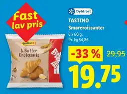 Lidl Tastino Smør croissanter tilbud